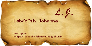 Labáth Johanna névjegykártya